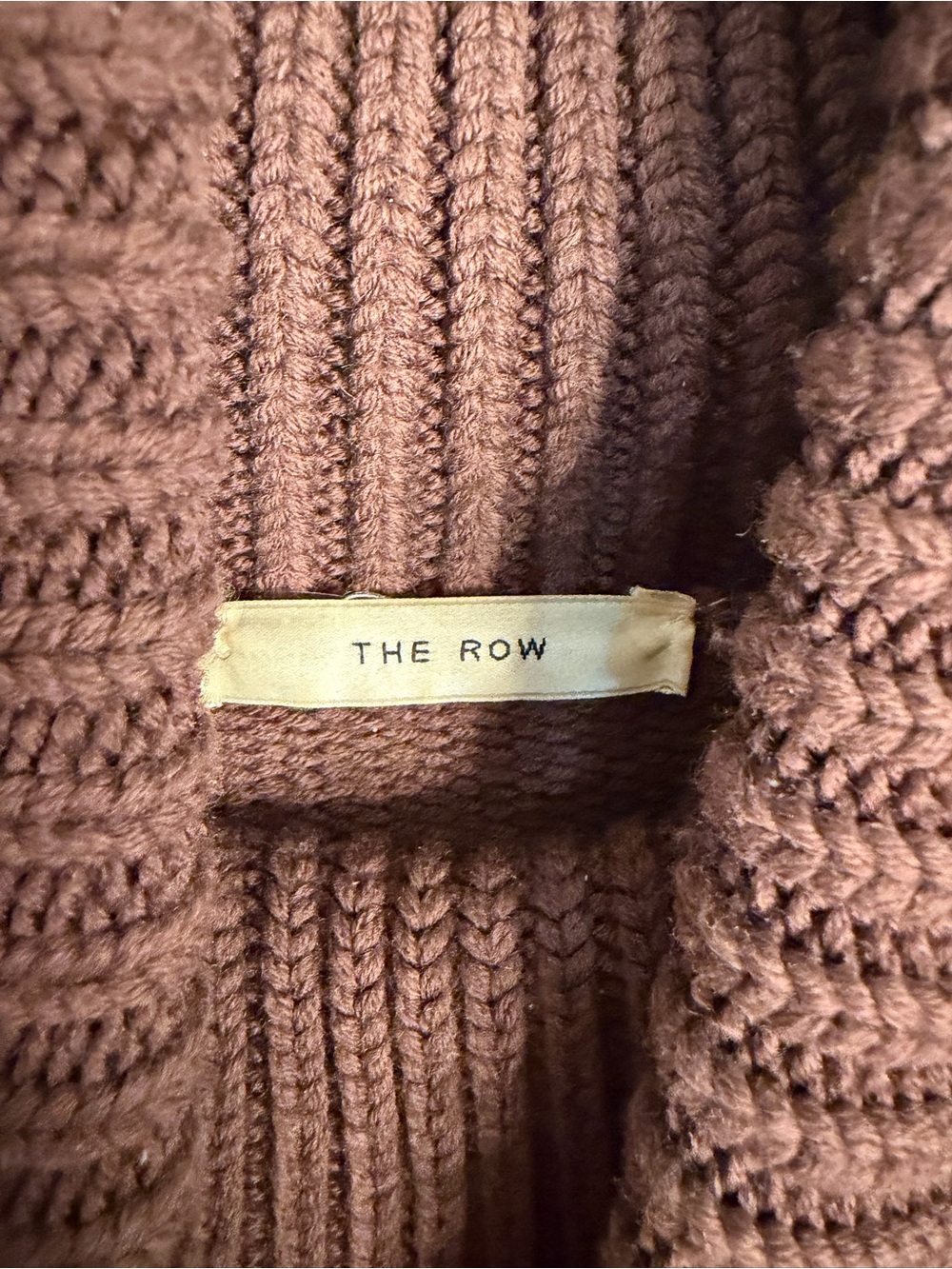 The Row Chunky Ribbed Knit Sweater in Chocolate Brown - Picture 2 of 4